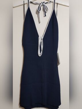Wild Fable Navy Knit Halter Dress